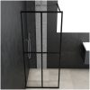 Duschvägg till duschkabin härdat klart glas vidaXL 100 x 195 cm – miniatyr 3