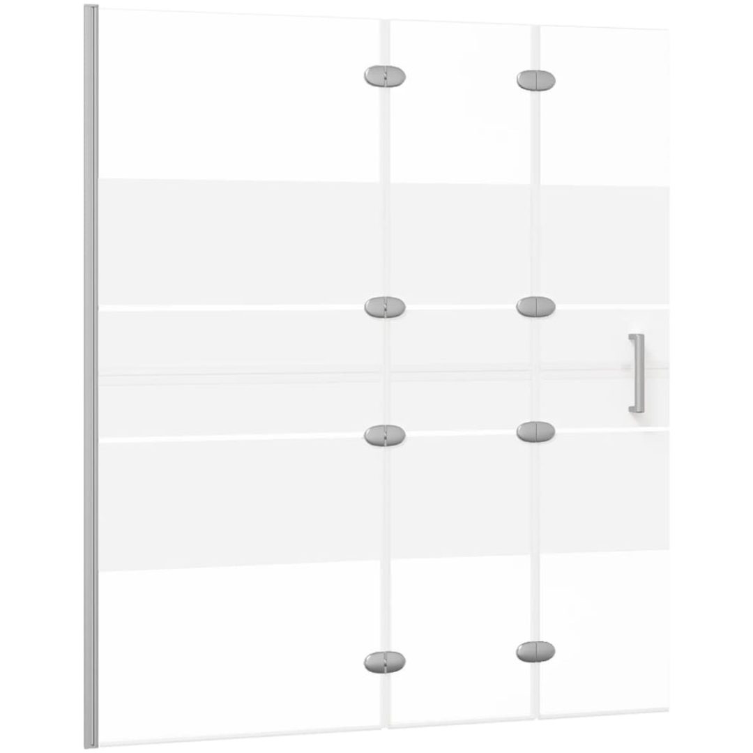 Duschvägg vikbar ESG vit vidaXL 120 x 140 cm – bild 2