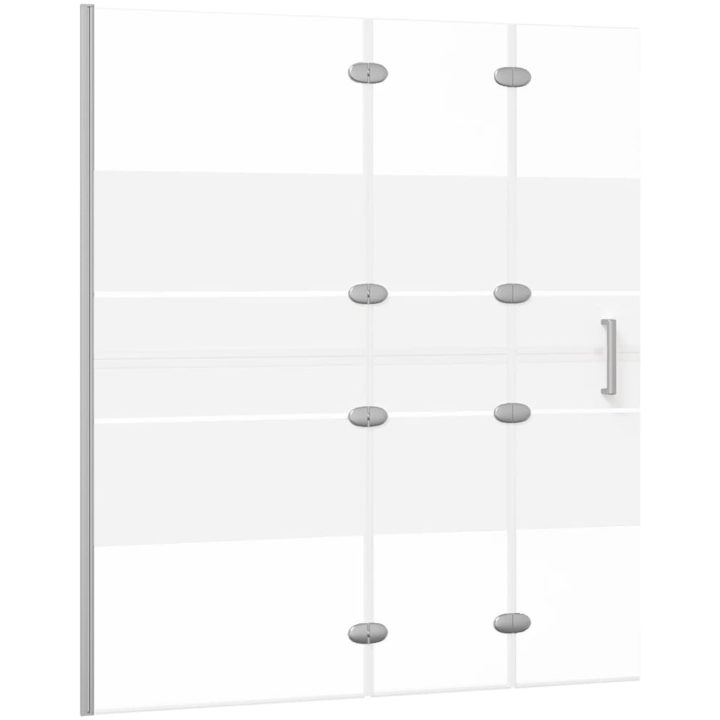 Duschvägg vikbar ESG vit vidaXL 120 x 140 cm – bild 2