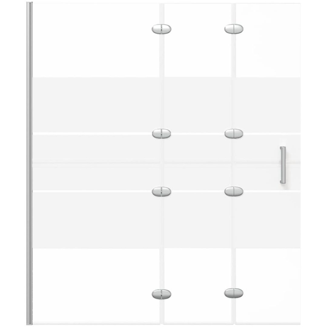 Duschvägg vikbar ESG vit vidaXL 120 x 140 cm – bild 3
