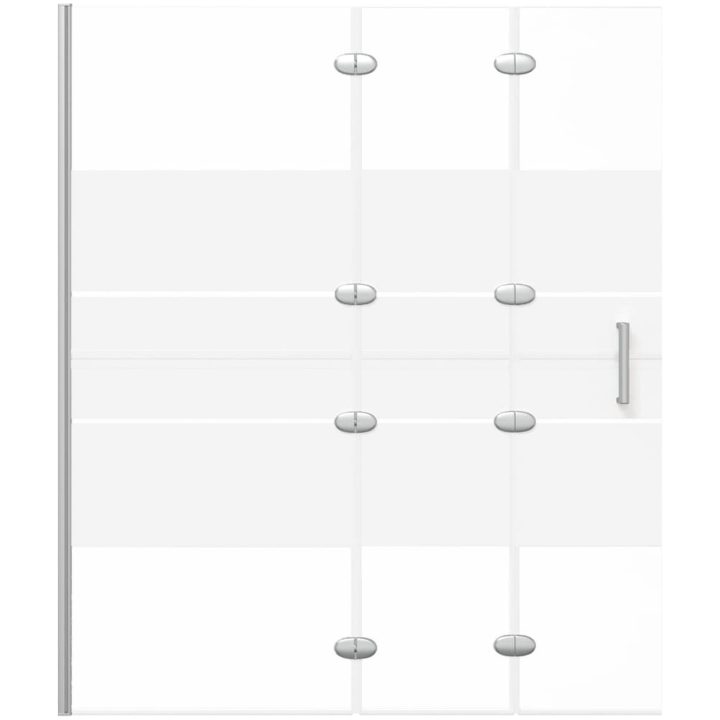 Duschvägg vikbar ESG vit vidaXL 120 x 140 cm – bild 3