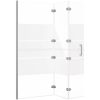 Duschvägg vikbar ESG vit vidaXL 120 x 140 cm – miniatyr 4