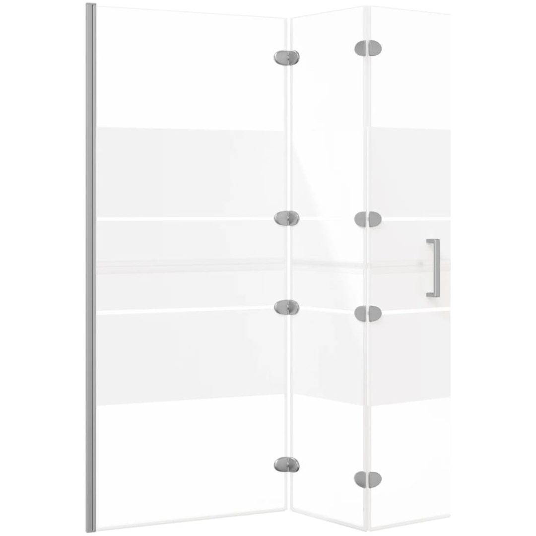 Duschvägg vikbar ESG vit vidaXL 120 x 140 cm – bild 4