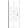 Duschvägg vikbar ESG vit vidaXL 120 x 140 cm – miniatyr 5