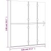 Duschvägg vikbar ESG vit vidaXL 120 x 140 cm – miniatyr 7