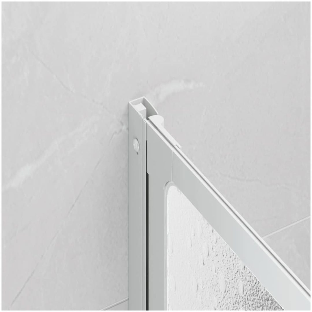 Duschvägg vikbar Vit 3-paneler vidaXL 117 x 120 cm – bild 11