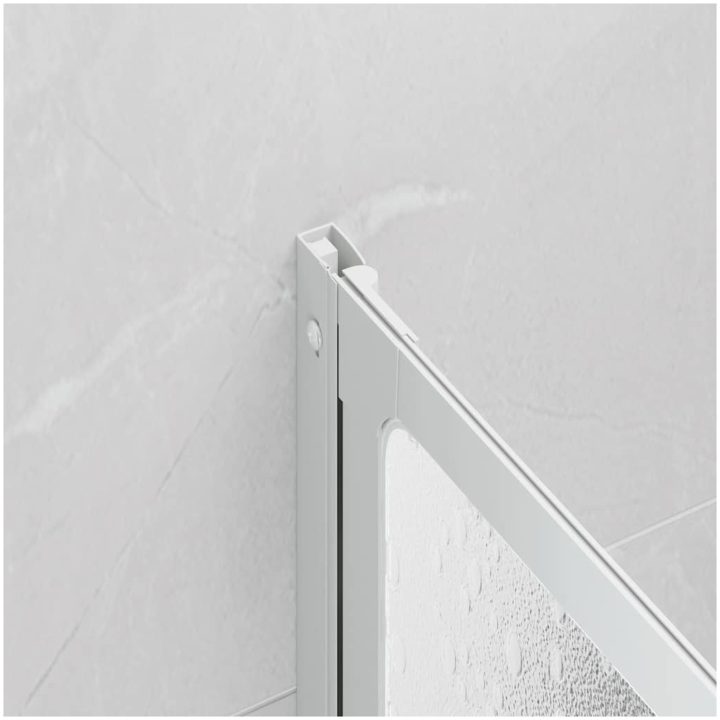 Duschvägg vikbar Vit 3-paneler vidaXL 117 x 120 cm – bild 11