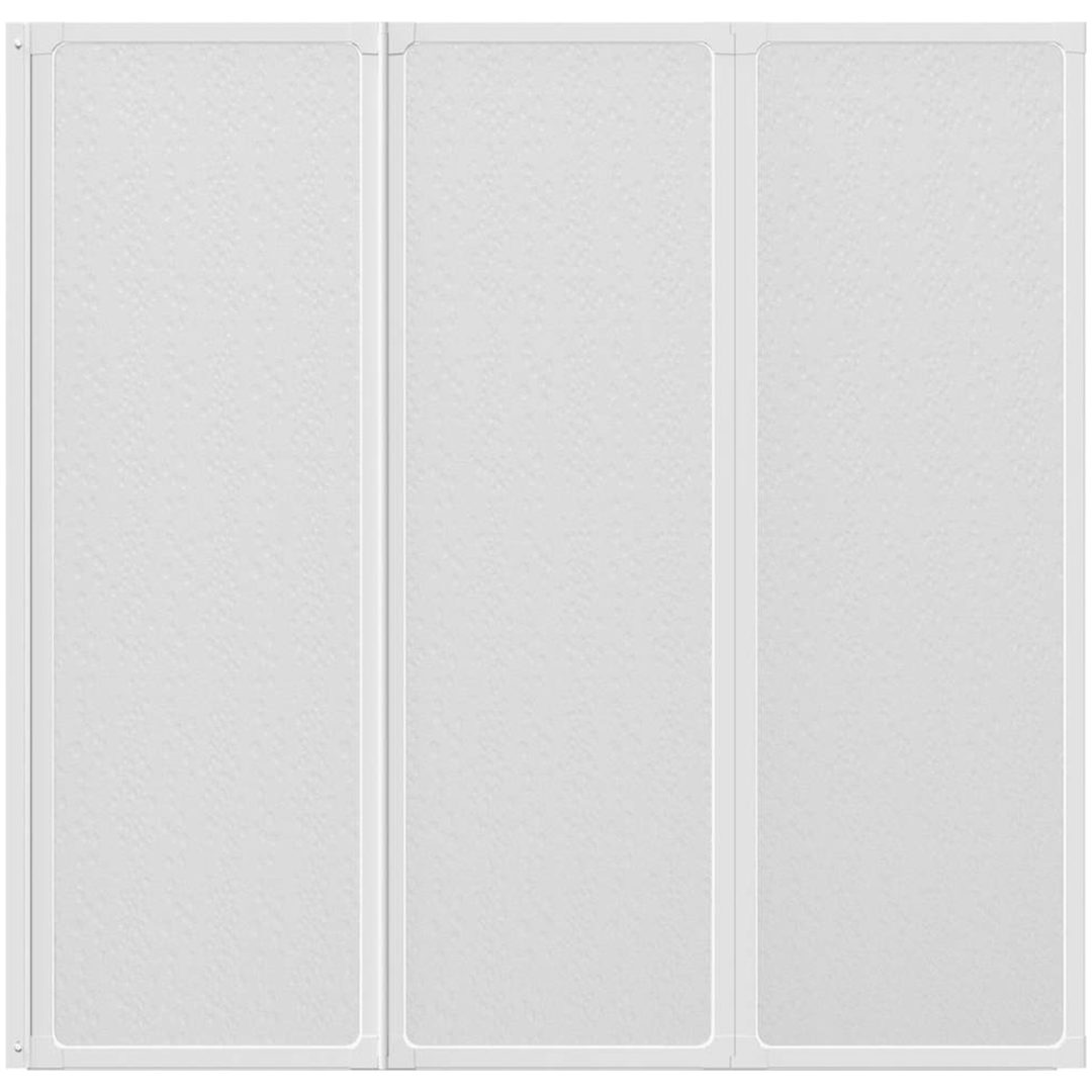 Duschvägg vikbar Vit 3-paneler vidaXL 117 x 120 cm – bild 4
