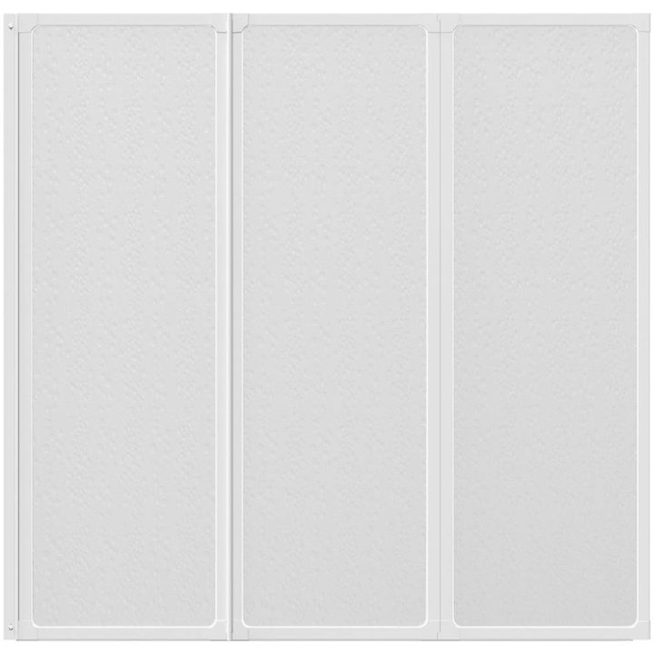 Duschvägg vikbar Vit 3-paneler vidaXL 117 x 120 cm – bild 4