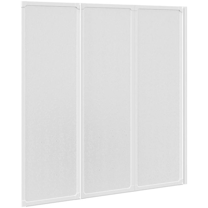 Duschvägg vikbar Vit 3-paneler vidaXL 117 x 120 cm – bild 7