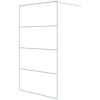 Duschvägg vit klart ESG-glas vidaXL 115 x 195 cm – miniatyr 2