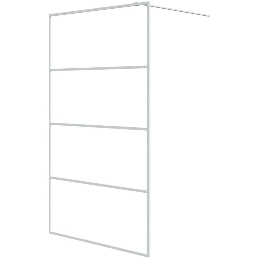 Duschvägg vit klart ESG-glas vidaXL 115 x 195 cm – bild 2