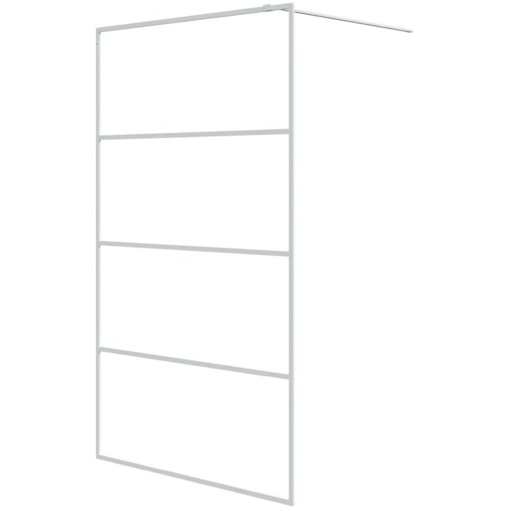 Duschvägg vit klart ESG-glas vidaXL 115 x 195 cm – bild 2