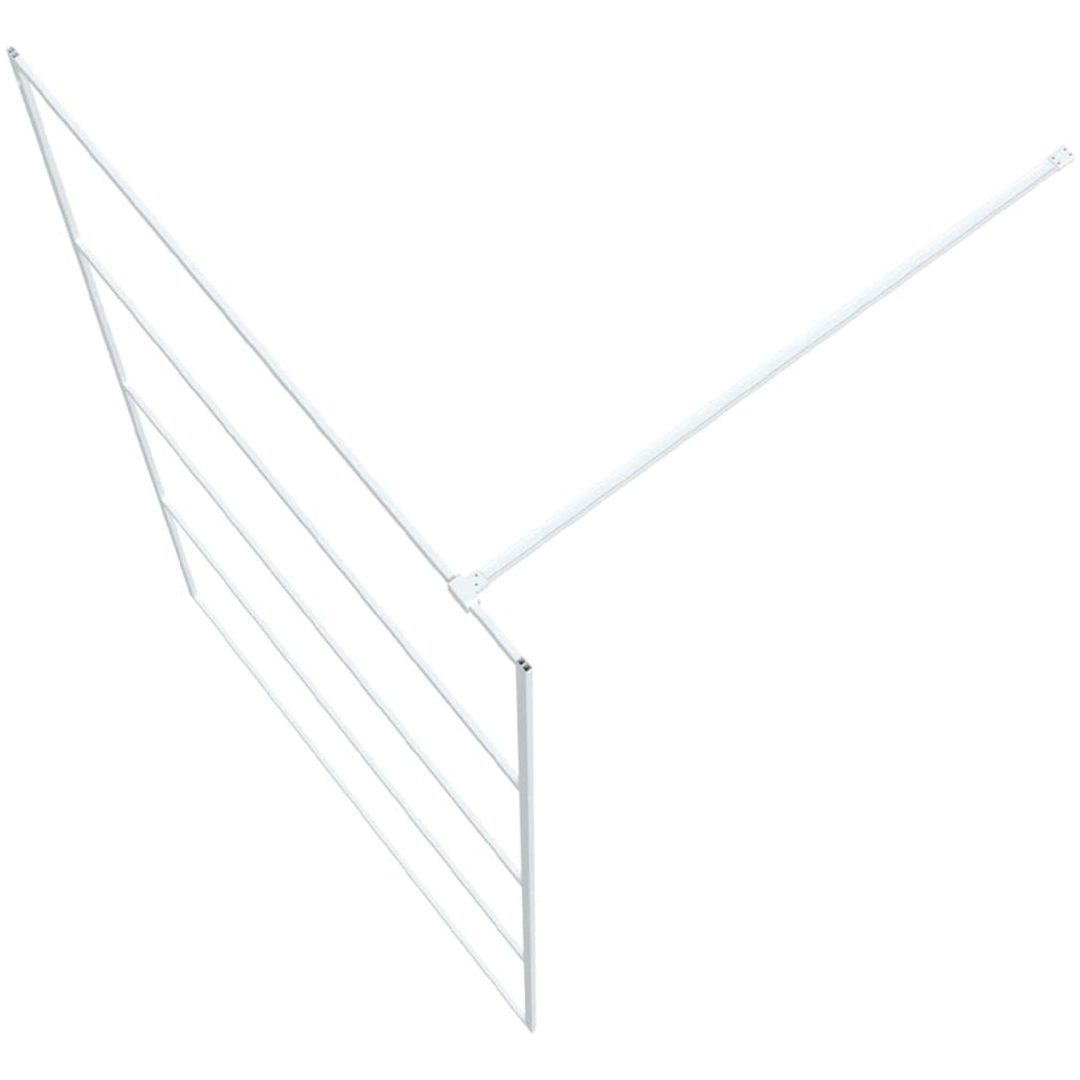 Duschvägg vit klart ESG-glas vidaXL 115 x 195 cm – bild 5
