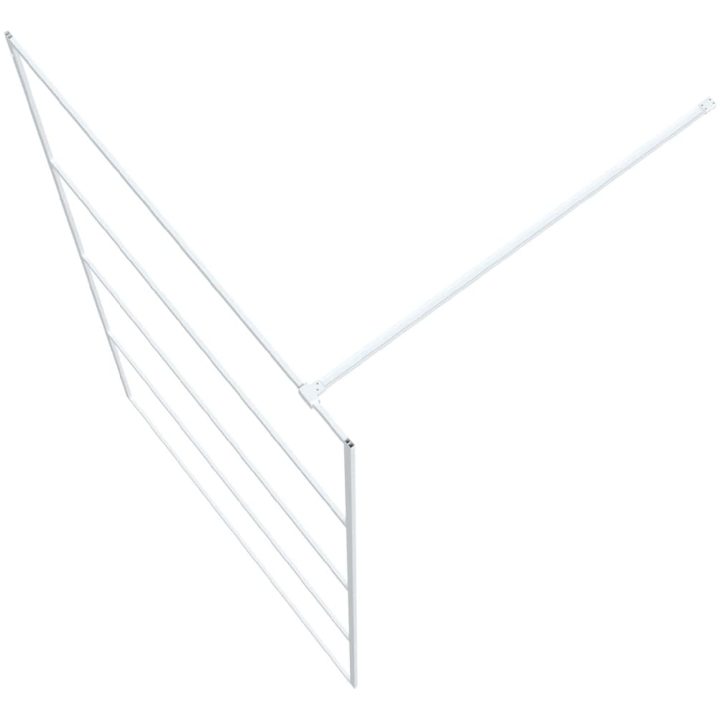 Duschvägg vit klart ESG-glas vidaXL 115 x 195 cm – bild 5
