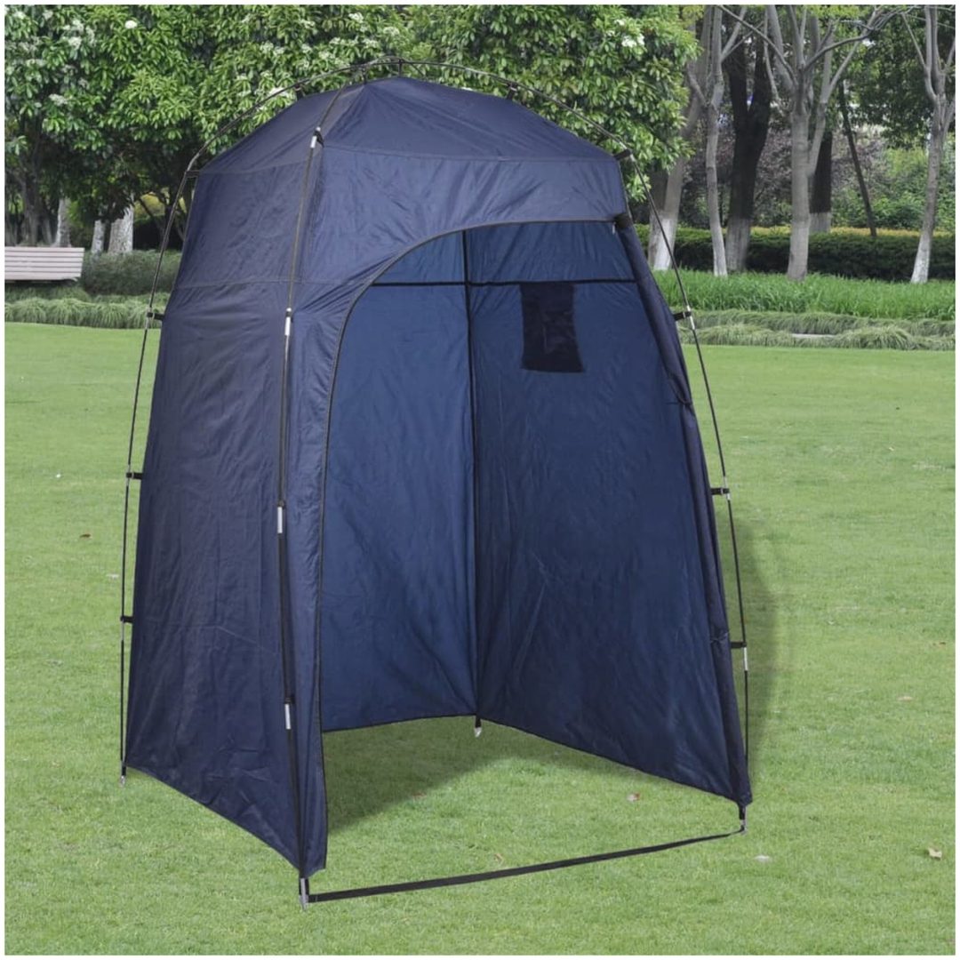Dusch/WC/omklädnings-tält blå vidaXL