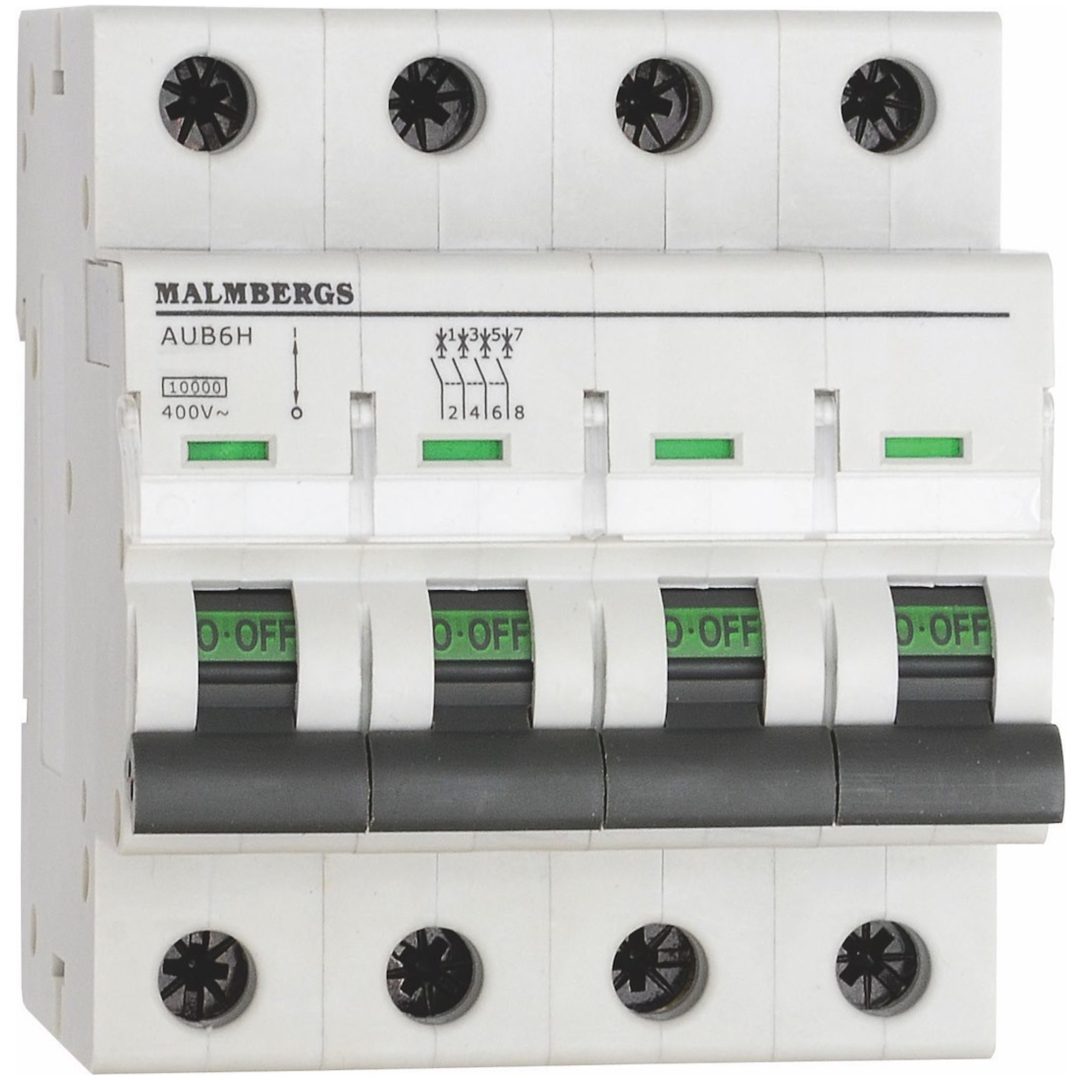 Dvärgbrytare Malmbergs, 13A, 4P, C-Typ MALMBERGS