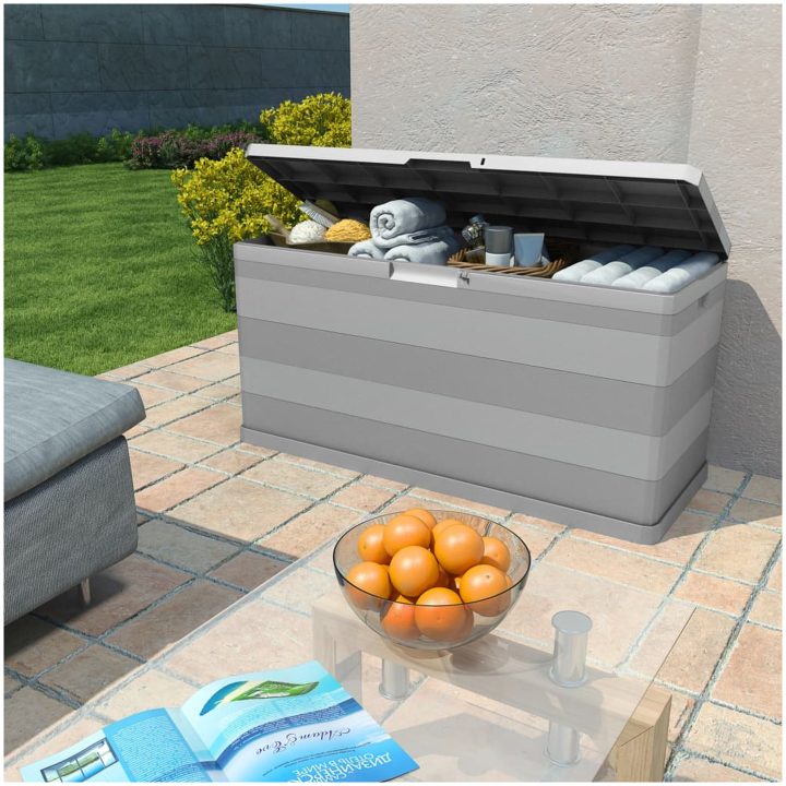 Dynbox 117x45x56 cm grå vidaXL – bild 2
