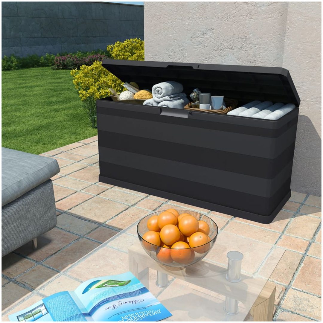 Dynbox 117x45x56 cm svart vidaXL – bild 2