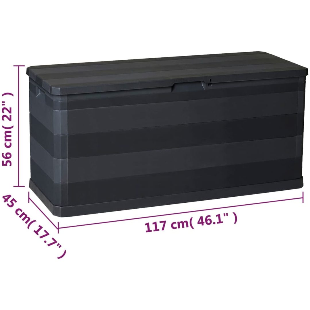 Dynbox 117x45x56 cm svart vidaXL – bild 8
