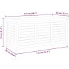 Dynbox 117x50x55 cm massivt eukalyptusträ vidaXL 117 x 55 x 50 cm – miniatyr 9