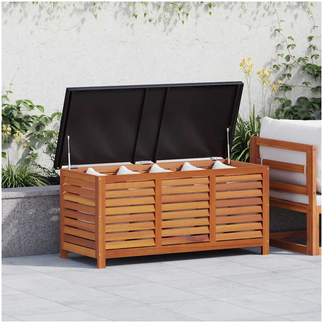 Dynbox 117x50x55 cm massivt eukalyptusträ vidaXL 117 x 55 x 50 cm