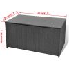 Dynbox 120x50x60 cm konstrotting svart vidaXL – miniatyr 6