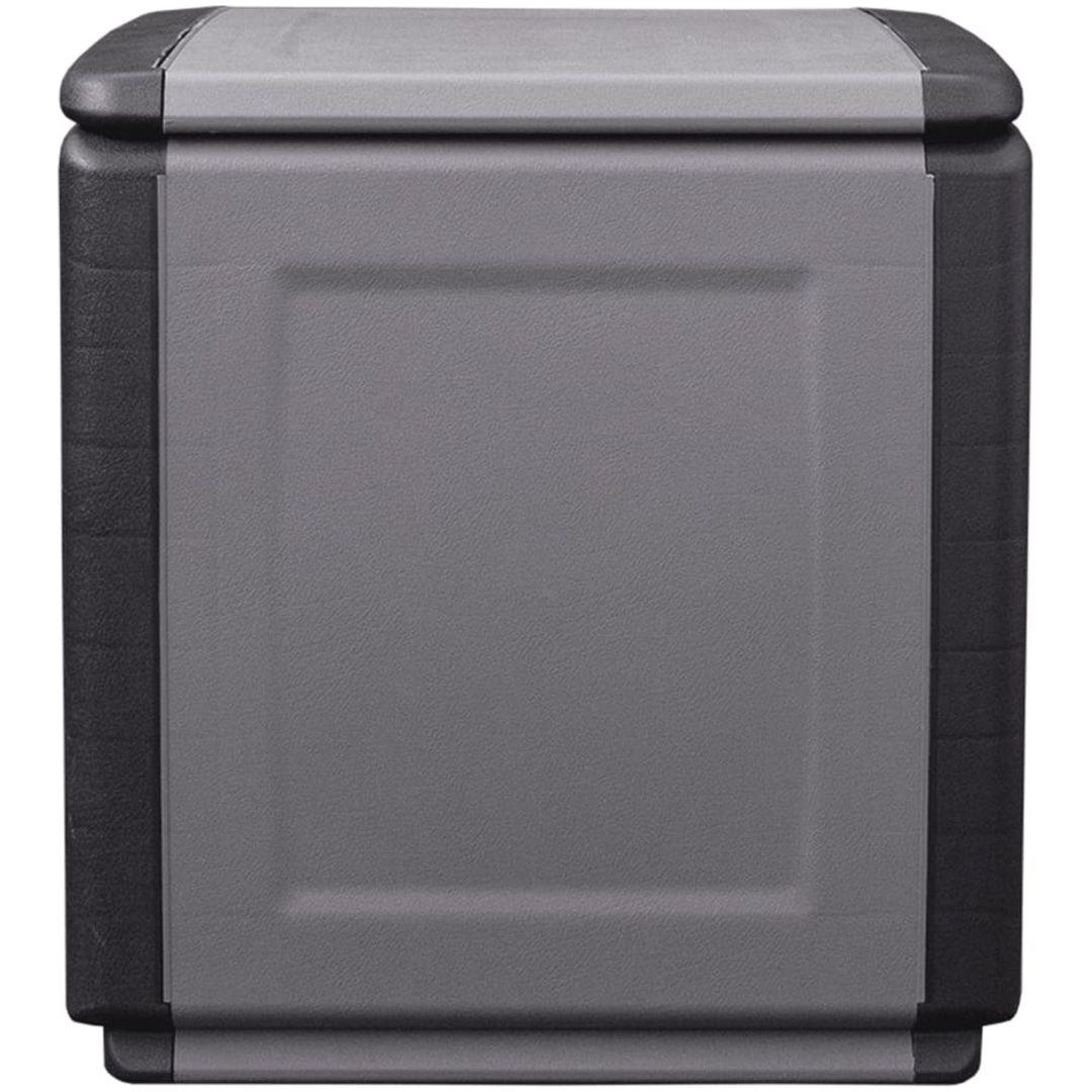 Dynbox 130 L mörkgrå och svart vidaXL 54 x 53 x 57 cm – bild 2