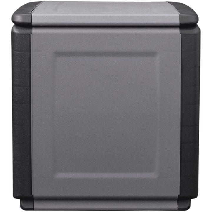 Dynbox 130 L mörkgrå och svart vidaXL 54 x 53 x 57 cm – bild 2