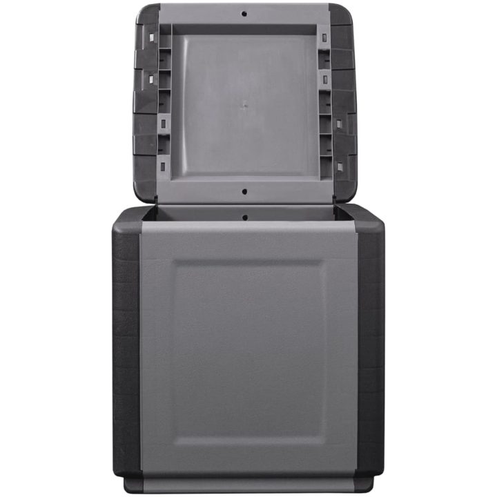 Dynbox 130 L mörkgrå och svart vidaXL 54 x 53 x 57 cm – bild 5