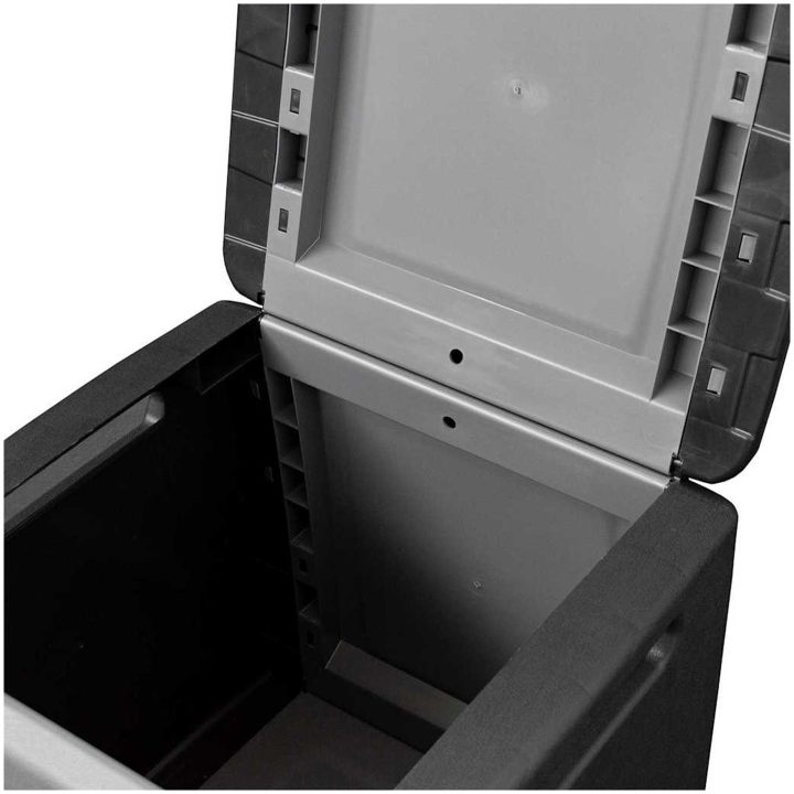 Dynbox 130 L mörkgrå och svart vidaXL 54 x 53 x 57 cm – bild 6
