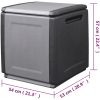 Dynbox 130 L mörkgrå och svart vidaXL 54 x 53 x 57 cm – miniatyr 7