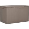 Dynbox 180 liter brun PP-träliknande vidaXL – miniatyr 2