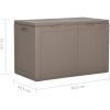 Dynbox 180 liter brun PP-träliknande vidaXL – miniatyr 10