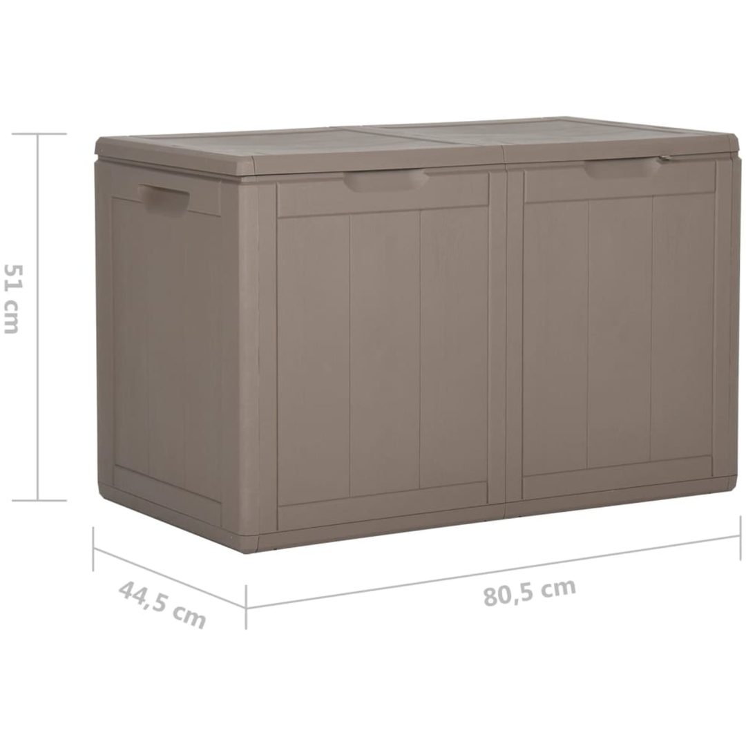 Dynbox 180 liter brun PP-träliknande vidaXL – bild 10