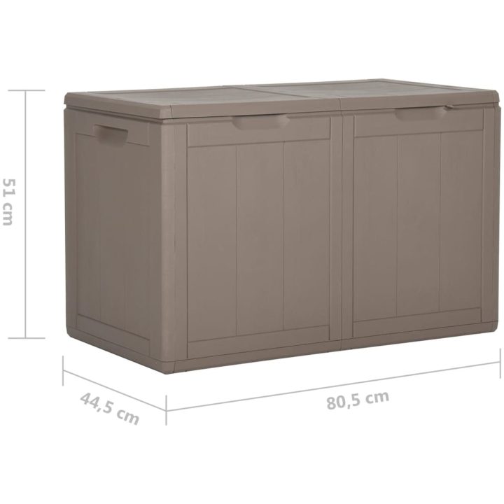 Dynbox 180 liter brun PP-träliknande vidaXL – bild 10