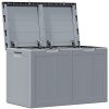 Dynbox 180 liter grå PP-träliknande vidaXL – miniatyr 4