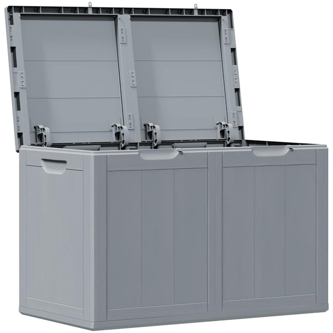 Dynbox 180 liter grå PP-träliknande vidaXL – bild 4
