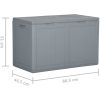 Dynbox 180 liter grå PP-träliknande vidaXL – miniatyr 8