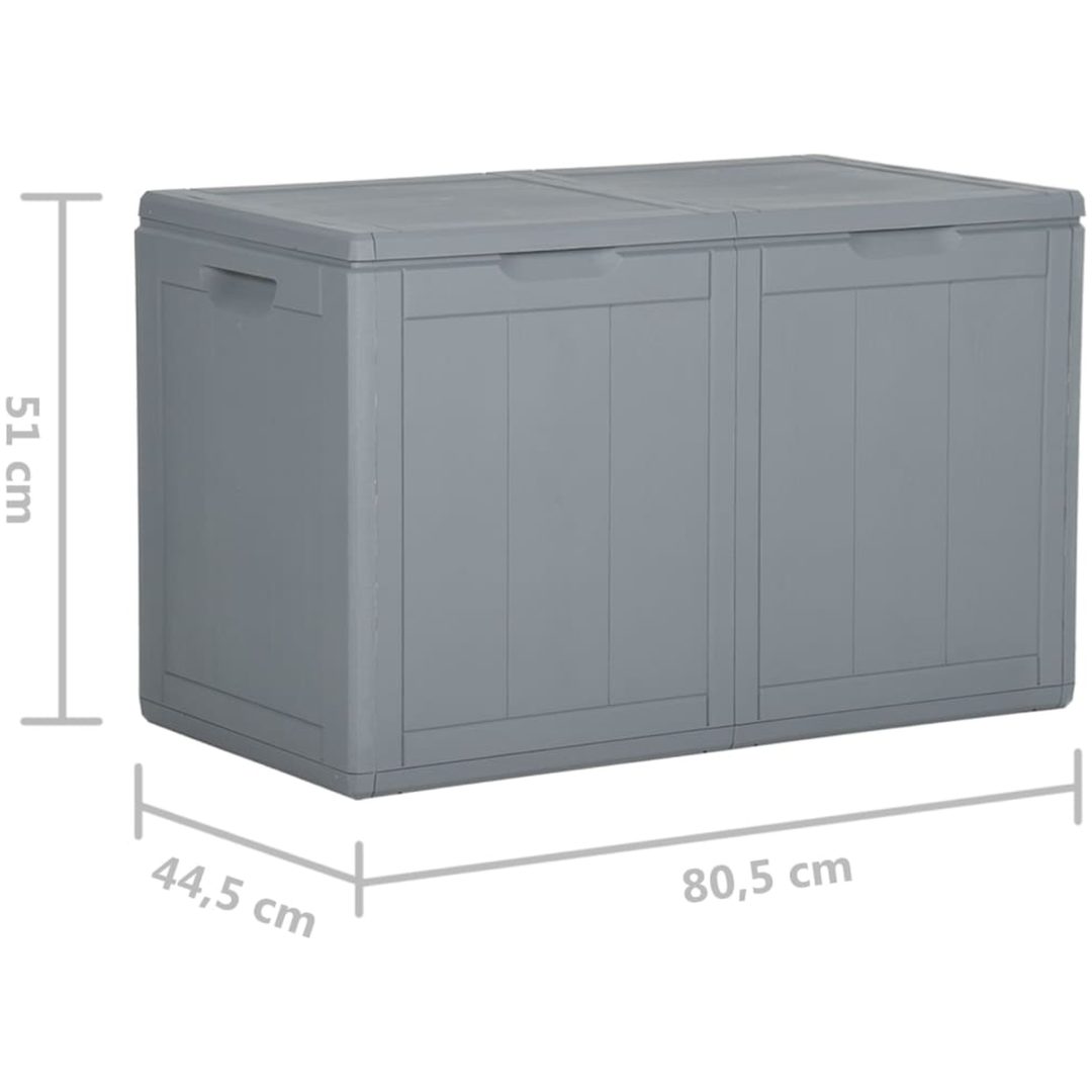 Dynbox 180 liter grå PP-träliknande vidaXL – bild 8