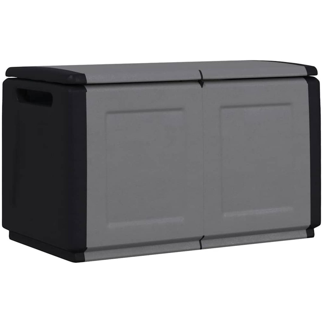 Dynbox 230 L mörkgrå och svart vidaXL 96 x 53 x 57 cm – bild 2