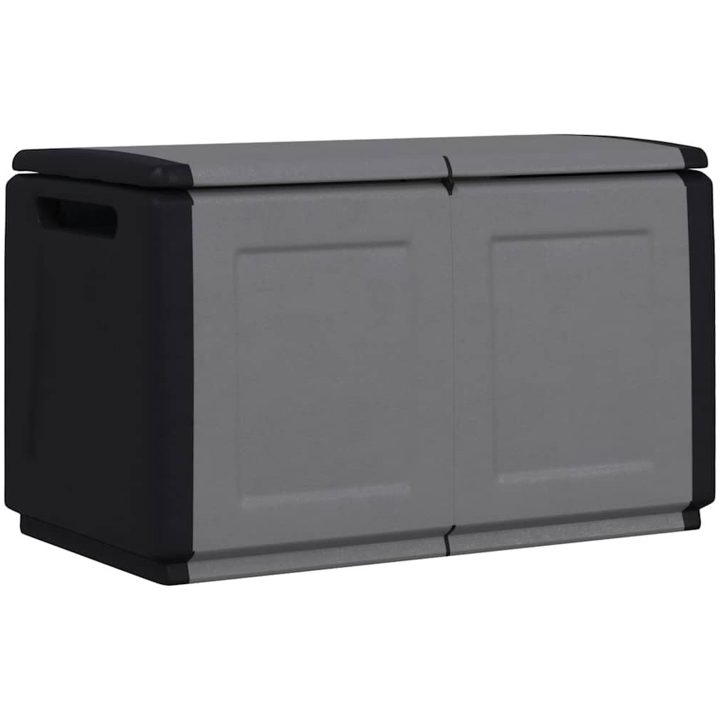 Dynbox 230 L mörkgrå och svart vidaXL 96 x 53 x 57 cm – bild 2