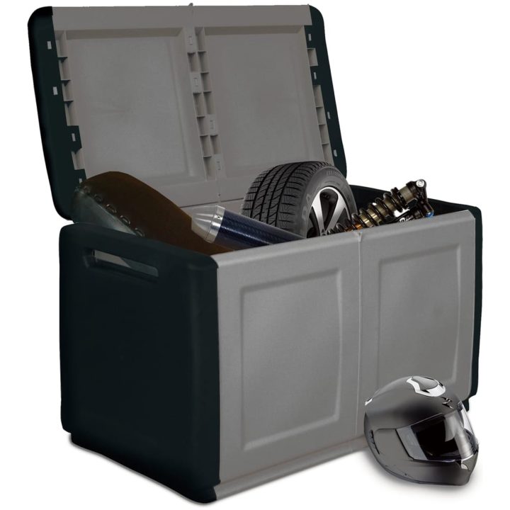 Dynbox 230 L mörkgrå och svart vidaXL 96 x 53 x 57 cm – bild 3