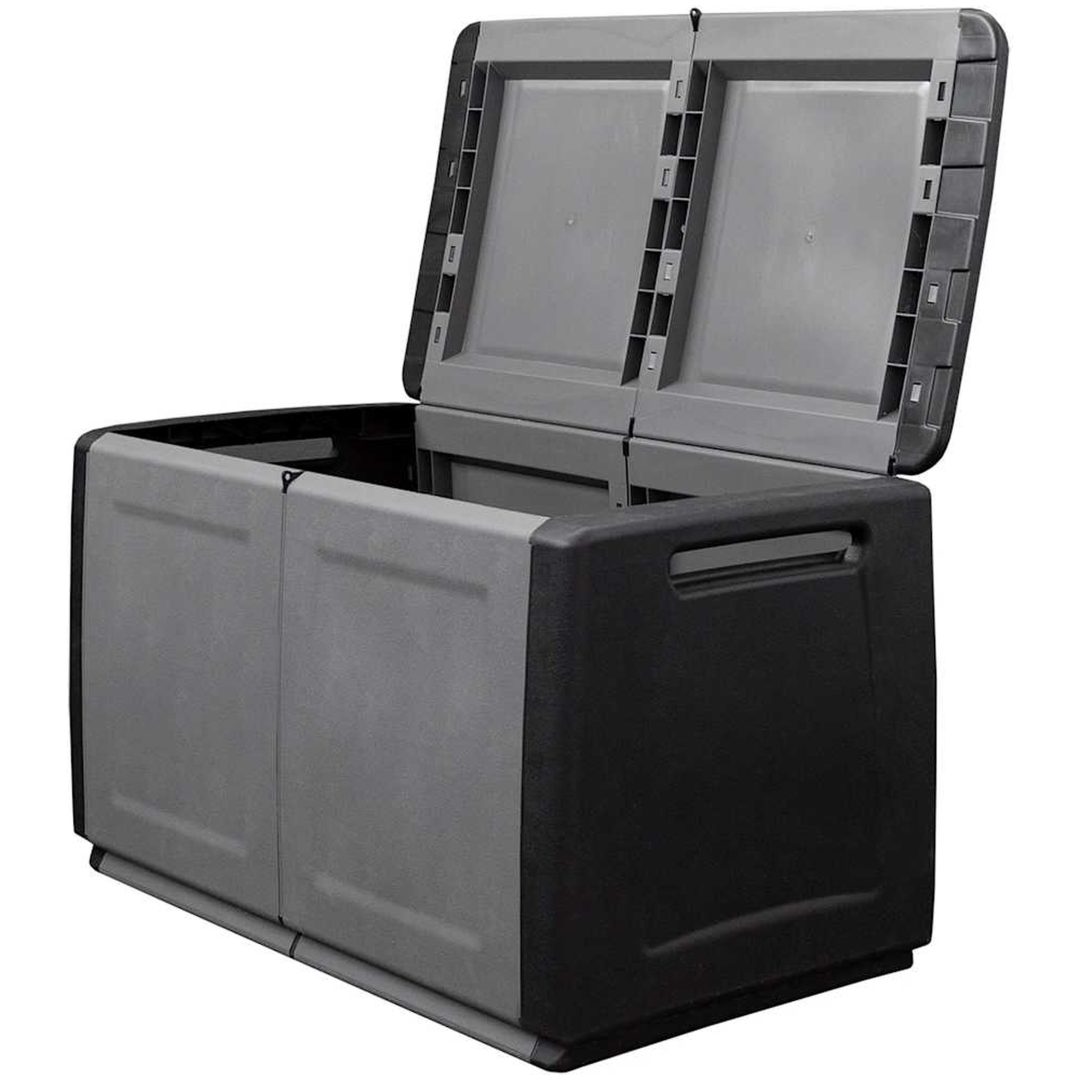 Dynbox 230 L mörkgrå och svart vidaXL 96 x 53 x 57 cm – bild 5