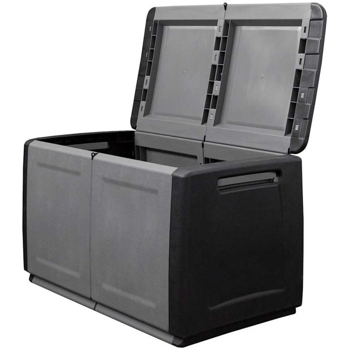 Dynbox 230 L mörkgrå och svart vidaXL 96 x 53 x 57 cm – bild 5