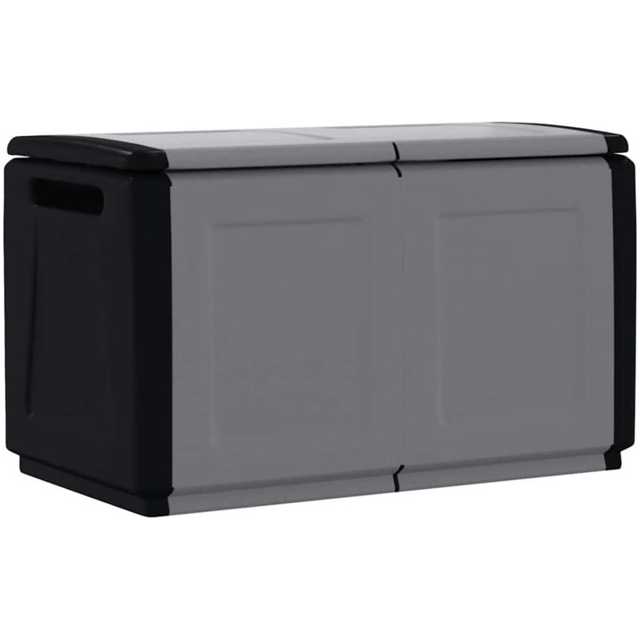 Dynbox 230 L mörkgrå och svart vidaXL 96 x 53 x 57 cm – bild 8