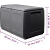 Dynbox 230 L mörkgrå och svart vidaXL 96 x 53 x 57 cm – miniatyr 9