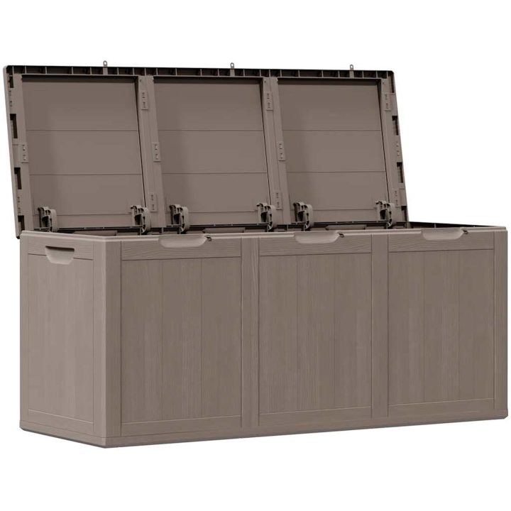 Dynbox 270 liter brun PP-träliknande vidaXL – bild 3