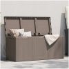 Dynbox 270 liter brun PP-träliknande vidaXL – miniatyr 1