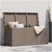 Dynbox 270 liter brun PP-träliknande vidaXL